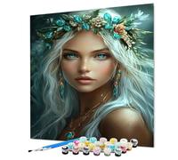 Woman Paint by Numbers for Adults, Gem Painting by Number for Adults, DIY Color Oil Painting with Canvas Brushes and Acrylic Paints kits for Home Wall Decor Gifts, Gifts 30x40cm/12x16inch (Model-1266)
