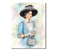 Woman Paint by Numbers for Adults, Paint by Numbers Abstract, Easy Diy Oil Painting Kits on Canvas with Brushes, Hobbies for Women, Painting for Home Wall Decor Gifts 32 x 44 inch KSWWK773