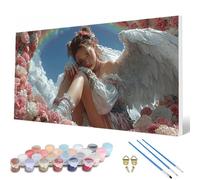 Woman Paint by Numbers for Adults, Paint by Numbers Angel Pattern Design Painting Kits, Acrylic Painting Kit with Brushes Adult Crafts for Room Decor, Wall Art, Gifts for Women 36 x 72 inch -hcw2507J6