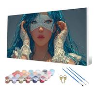 Woman Paint by Numbers for Adults, Paint by Numbers Cartoon Pattern Design Painting Kits, Acrylic Painting Kit with Brushes Adult Crafts for Room Decor, Wall Art, Gifts 90 x 180 cm -hcw25073727U