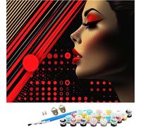 Woman Paint by Numbers for Adults, Paint by Numbers Kits Abstract on Canvas for Beginner, DIY Canvas Oil Painting Kit with Acrylic Pigment and Brushes, Home Wall Decor, Gifts for Women 32x44in M-2765