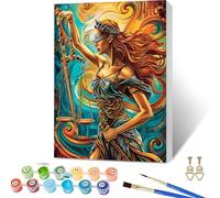 Woman Paint by Numbers for Adults with Frame, Abstract Paint by Numbers Kits, Easy Painting Kits for Adults & Beginners with Brushes and Acrylic, for Home Wall Decor, Gifts for Women, 16x20in 5-1160