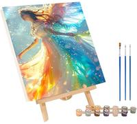 Woman Paint by Numbers for Adults with Frame, Angel Paint by Numbers, DIY Color Acrylic Pigment Drawing Crafts with Paints and Brushes, Hobbies for Adults Women, Home Wall Decor Gifts 40x52in N-5825