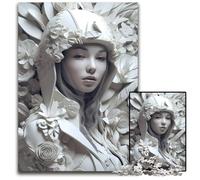 Woman Paper Cut Art Jigsaw Puzzles 1000 Pieces for Adults Wooden Puzzles Challenging Brain Teaser for Teenagers Family Game Night Fun 1000 PCS(75x50cm)