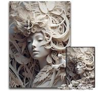 Woman Paper Cut Art JigsawPuzzle 1000 Pieces for Adults Puzzles for Adults for Mother'S Day Birthdays Christmas 1000 PCS(38x26cm)