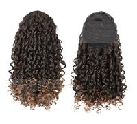 Woman Ponytail medium length small curly female wig Beautify(Metallic)