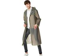 Woman Raincoat EVA Thick Rainwear Unisex Semi-Transparent Rain Coat Waterproof Long Jacket For Ladies (Color : A-02, Size : M)