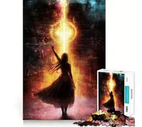 Woman Reaching for Light 1000 Piece Puzzle For Teenagers Mind Skill Play Laser Cut for Flawless Fit Relaxing Indoor Group Activity (38x52cm)