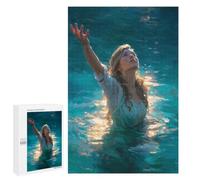Woman Reaching Up from Water Jigsaw Puzzle, 1000 PCS, Indoor Activity for The Home, A Mindful Leisure Activity for Puzzle Lovers, at Home