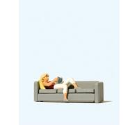 Woman Reading on Sofa Figure set OO/HO gauge Preiser 28179