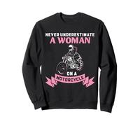 Woman Riding A Motorcycle Rider Quote Design Sweatshirt