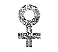 Woman Sexy not a Size Symbol Canvas Wall Art Print