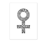Woman Sexy not a Size Symbol Canvas Wall Art Print