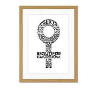 Woman Sexy Not A Size Symbol Large Art Print Poster Wall Decor 18x24 inch Supplied Ready To Hang With Included Mount Brackets