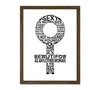 Woman Sexy Not A Size Symbol Large Framed Art Print Poster Wall Decor 18x24 inch