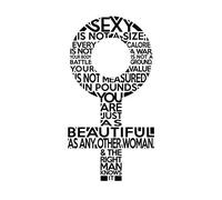 Woman Sexy not a Size Symbol Large Wall Art Print