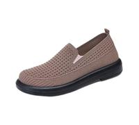 Woman Shoes Slip On Casual Shoes Arrival Breathable Soft Sole Comfortable Walking Loafers Coffee