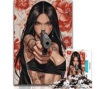 Woman Shooting Jigsaw Puzzles for Teenagers 1000 Jigsaws,Staycation Kill Time Every Piece Is Unique - Challenging Family Fun Game 50x75cm