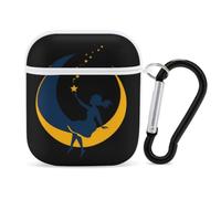 Woman Sitting on The Crescent Moon Compatible with Airpod 1/2 Case