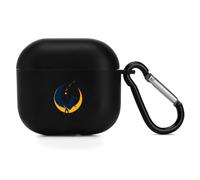 Woman Sitting on The Crescent Moon Compatible with Airpods 4 Case
