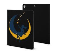 Woman Sitting on The Crescent Moon Funny Tablet Case Compatible with IPAD 2020 （10.2in） Personality Protective Cover with Pen Slot