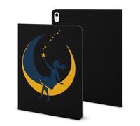 Woman Sitting on The Crescent Moon Funny Tablet Case Compatible with IPAD 2020 AIR 4 （10.9in） Personality Protective Cover with Pen Slot