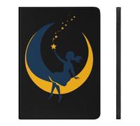 Woman Sitting on The Crescent Moon Funny Tablet Case Compatible with IPAD Air4/Air5 （10.9in） Personality Protective Cover with Pen Slot