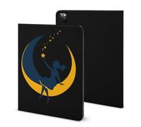 Woman Sitting on The Crescent Moon Funny Tablet Case Compatible with IPAD Pro 2020 （11in） Personality Protective Cover with Pen Slot