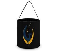 Woman Sitting on The Crescent Moon Halloween Tricking Or Treating Bag