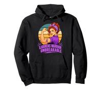 Woman Sjogren's Syndrome Warrior Pullover Hoodie