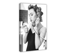 Woman Smoking Calling Poster Canvas Poster Bedroom Decor Landscape Office Room Decor Gift 12x18inch(30x45cm)