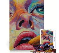 Woman Smoking Cigar 1000 Teenager Pieces Jigsaw Puzzle Boost Memory Happy Idle Time Quality Cut Chic Xmas Gift (38x52cm)