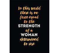 Woman Strength Determined Gold Canvas Wall Art Print