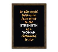 Woman Strength Determined Gold Large Framed Art Print Poster Wall Decor 18x24 inch