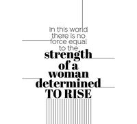 Woman Strength Determined Lines Large Art Print Poster Wall Decor 18x24 inch