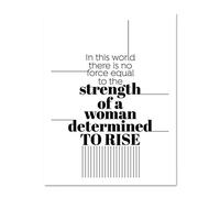 Woman Strength Determined Lines Large Framed Art Print Poster Wall Decor 18x24 inch