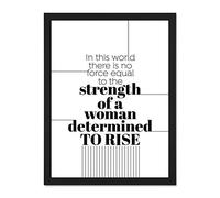 Woman Strength Determined Lines Large Framed Art Print Poster Wall Decor 18x24 inch