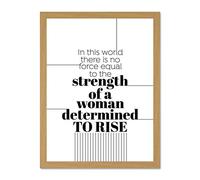 Woman Strength Determined Lines Large Framed Art Print Poster Wall Decor 18x24 inch