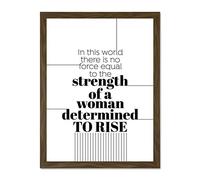 Woman Strength Determined Lines Large Framed Art Print Poster Wall Decor 18x24 inch
