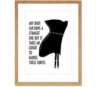 Woman Strength Determined Lines Wall Art Print
