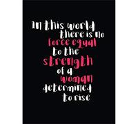 Woman Strength Determined Magenta Canvas Wall Art Print