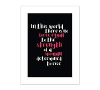 Woman Strength Determined Magenta Canvas Wall Art Print