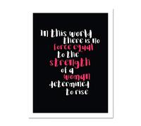Woman Strength Determined Magenta Large Framed Art Print Poster Wall Decor 18x24 inch