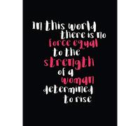 Woman Strength Determined Magenta Large Wall Art Print