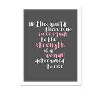 Woman Strength Determined Pink Large Framed Art Print Poster Wall Decor 18x24 inch