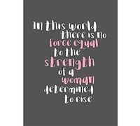 Woman Strength Determined Wandbild, Pink