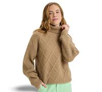 Roxy Picture Moment - Women Brown Turtle Neck Jumper