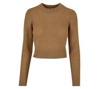 Urban Classics Women's Ladies Short Waffle Sweater Sweatshirt, Warmsand, XL