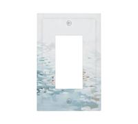 Woman Swimming in The Sea Light Switch Wall Plate Faceplate Cover Single Rocker 1 Gang Decorator Outlet Receptacle Covers for Home Kitchen Room Bathroom Decor