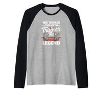 Woman The Myth Trainer The Legend Female Personal Trainer Raglan Baseball Tee